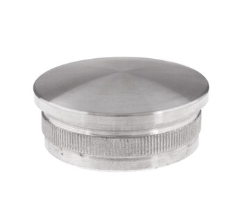 Záslepka vypouklá na trubku pr.42.4mm, aisi316, brus