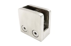 Držák skla 45x45x26mm s podpěrou a kolíkem, sklo 6-10.76mm - aisi304, na jekl, brus