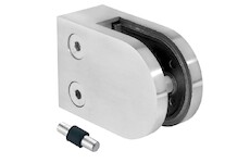 Držák skla 50x40x26mm s kolíkem, sklo 6-10.76mm - aisi316, na jekl, brus
