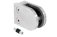 Držák skla 50x40x26mm s kolíkem, sklo 6-10.76mm - aisi316, na trubku 42,4, brus