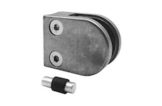 Držák skla 50x40x26mm s kolíkem, sklo 6-10.76mm - pozink, na trubku 42,4, bez povrchové upravy