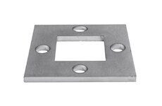Kotvící příruba 100x100 mm, díra 40x40mm, aisi304, brus