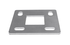Kotvící příruba 80x80 mm, díra 40x40mm, aisi304, bez povrchové úpravy