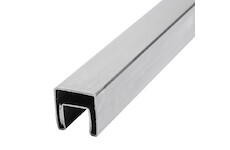 Madlo U 40x40mm, délka 2500mm,pro sklo 8-21,52mm, aisi 304, brus