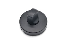 Nerezový dveřní štítek černý pr.53mm