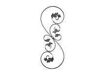 Ozdobný ornament 16x8mm 800x300mm - pravý
