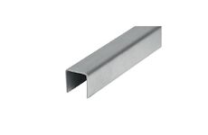 Profil U 16,5x16,5x1,5mm, délka 2500mm,pro sklo 12,76mm, aisi 304, brus