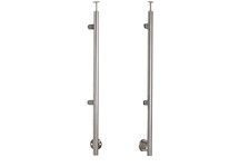 Sloupek levý pr.42,4x1230mm, boční uchycení, pro skleněnou výplň 6-10.76mm, pro madlo pr.42,4mm, aisi 304, brus