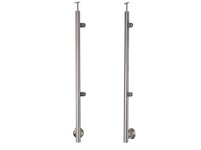 Sloupek pravý pr.42,4x1230mm, boční uchycení, pro skleněnou výplň 6-10.76mm, pro madlo pr.42,4mm, aisi 304, brus