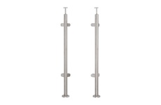 Sloupek rohový pr.42,4x1060mm, pro skleněnou výplň 6-10.76mm, pro madlo pr.42,4mm, aisi 304, brus