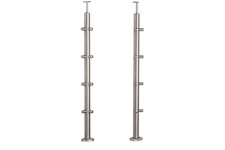 Sloupek rohový pr.42,4x960mm, pro prutovou výplň pr.12mm, pro madlo pr.42,4mm, aisi 304, brus
