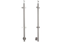 Sloupek středový pr.42,4x1230mm, boční uchycení, pro skleněnou výplň 6-10.76mm, pro madlo pr.42,4mm, aisi 304, brus