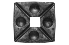 Zákrytka čtvercová 50x50mm díra-12x12mmm