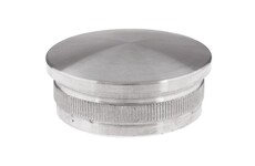 Záslepka vypouklá na trubku pr.42.4mm, aisi304, brus